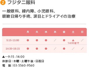 2.フジタニ眼科