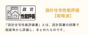 設計住宅性能評価 【取得済】