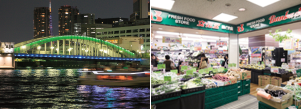 勝鬨橋(徒歩3分) 文化堂 勝どき店(徒歩2分)